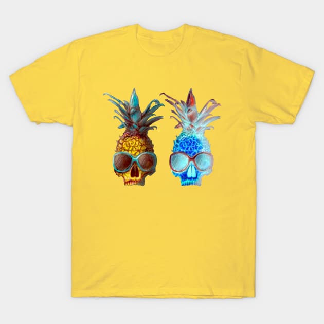 Pineapple Skull T-Shirt by BoombasticArt